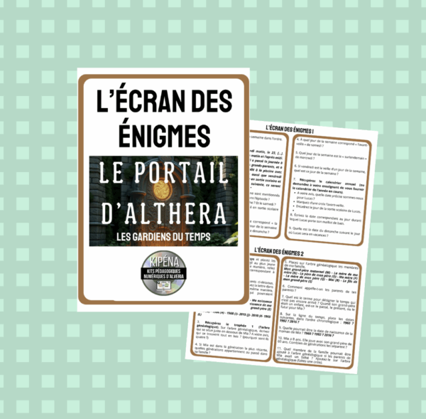Impressions Papier Althera - 1 "écran des énigmes" - feuillets simples couleur - format A4 - recto verso
