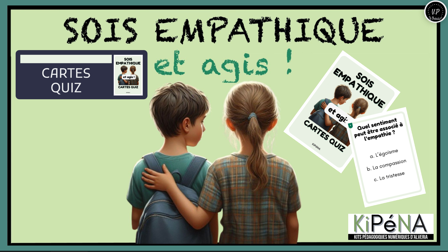 Jeu de cartes QUIZ vertes NUMERIQUE
