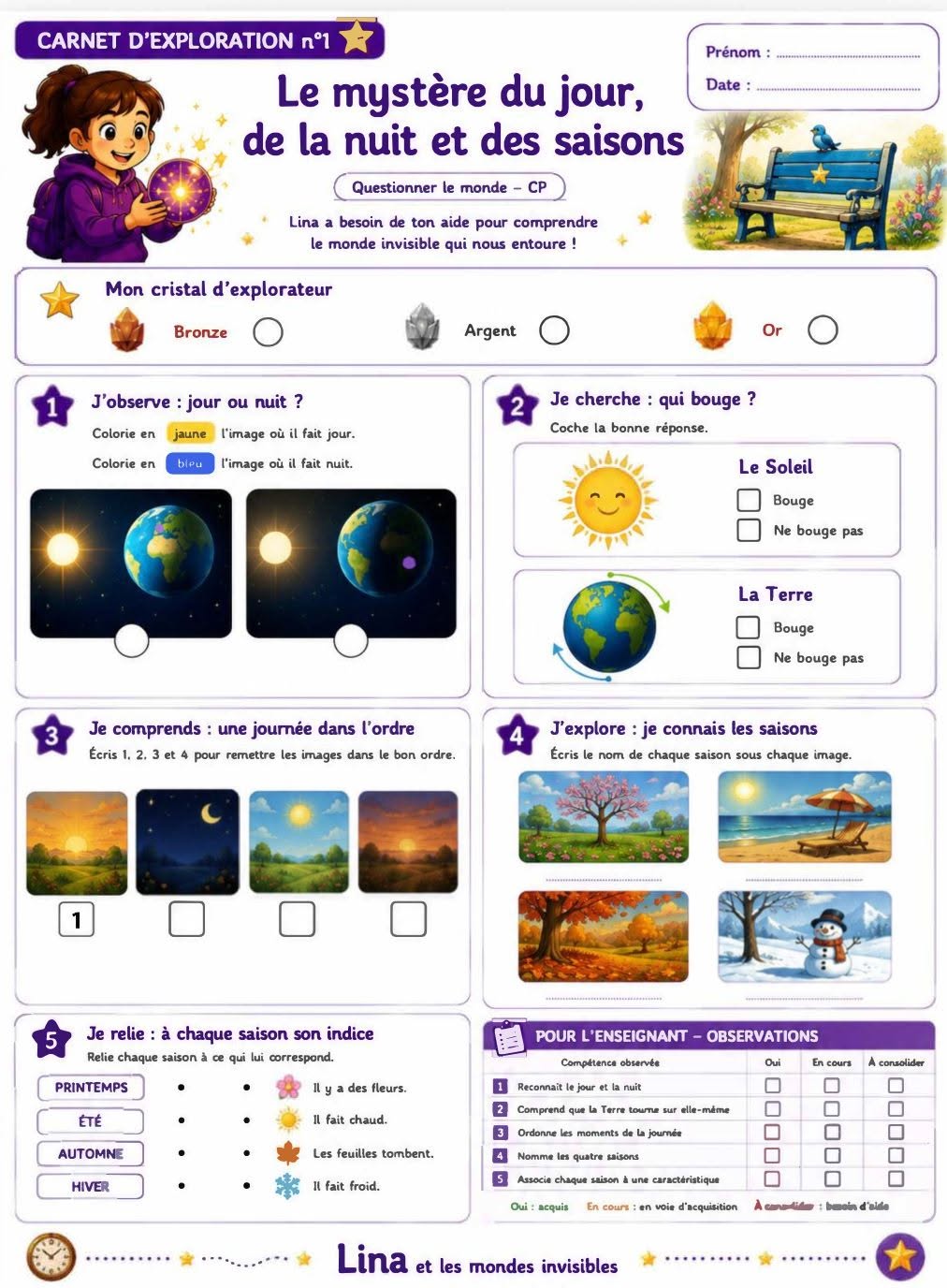 Lina et les mondes invisibles – Kit annuel Histoire-Géographie CP (Programmes 2026) - Image 4